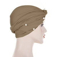 Šeširi za žene Ženska muslimanska rasteza turbana hat hemo kapa za kosu za glačanje kose Šal zamotavanje