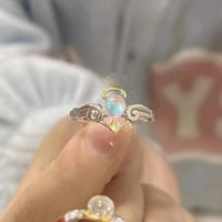Nakit Dvostruki srčani Full Diamond Open Prsten Zircon prsten koji prodaje par prsten u Evropi i Americi Spoon Ring Ring Ring