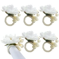 Cvjetni prstenovi salveta, ručni cvjetni ubrus prsten za salvete Vjenčani stolni ukras za vjenčanje