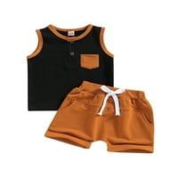 Gwiyeopda Toddler Baby Boys Ljetne pamučne odjeće Pisma Torp Elastični stručni kratke hlače