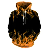 Howd Par hoodie 3D šarene vatrene vučne proljeće jesen digitalni požarni džepovi dukseri za dan zaljubljenih