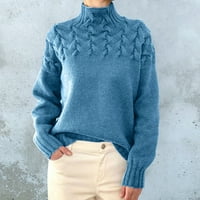 Classic Fit Cosyward Coury Color Turtleneck Dukseri Ženska lagana mackena džemper dugih rukava Labav