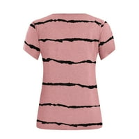 Cleance Žene Ljetne casual majice V izrez Petal kratki rukav vrhovi labavo udobne bluze lagana slatka