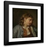 Jean-Baptiste Greuze Black Moderni uokvireni muzej Art Print pod nazivom - šef mladića