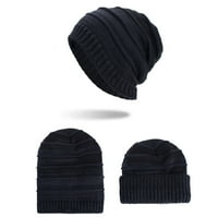 Knit Beanie HATS za žene Muškarci Zima Slouchy Fleece obložena rubanom kapicom SOFT STRETE DRESITE Zimski
