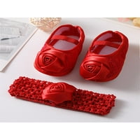 Gomelly Infet Crib Cipele predzalker mokasinske princeze Mary Jane Stanovi slatka loafer ravna novorođenče djevojčice hodajuća cipela crvena 4,5c