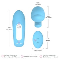 Vibratori za ženske parove, modovi vibracija oblika dolfina sa daljinskim upravljačem Dvostruki glavi punjive živopisne igračke za odrasle osobe za ženske žene njezina klitorijatska stimulacija bežični vibratori plavi