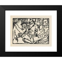Wassily Kandinsky Black Moderni uokvireni muzej Art Print pod nazivom - Zvukovi pl