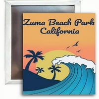 Park na plaži Zuma California Suvenir 2x3 Frižider magnetni valni dizajn