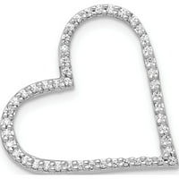 10k bijelo zlato 1 6ct. Diamond Heart Chain Slide - JBSP