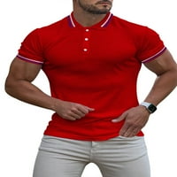 Luxplum muns ljetni vrhovi kratki rukav majica T majice Classic Fit bluza Radni tee crveni m