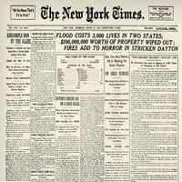 Poplave: u.s.a. n. n. n. n. The New York Times od 26. marta 1913., dva dana nakon poplava pretekli su