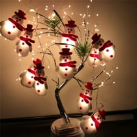 Labakihah LED svjetla za spavaću sobu LED ukras Božićne žice za odmor Božićni snjegović stablo LED svjetlos