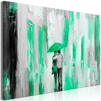 Canvas Print - Kišobran zaljubljen širom zelene boje