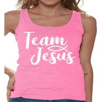 Awkward Styles Team Isus Tank Top za njezine kršćanske košulje za žene Team Jesus Dame Cisterne Krist