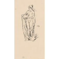 James Abbott McNeill Whistler Black Ornate uokviren dvostruki matted muzej umjetnosti ispisa pod nazivom: djevojka sa posudom