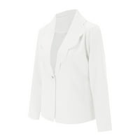 Žene ležerne bluže puff rukav otvoreni prednji uredski ured BLAZERS Poslovni jakne Radni odijelo sa