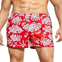 Groanlook muške kratke hlače sa džepovima dno prugaste casual ljetne kratke hlače cvjetno print muške