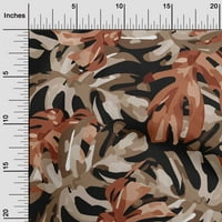 Onuone pamučna kambrska crna tkanina tropskog dlana lista DIY odjeća za pretežanje tkanine za ispis tkanina širokog dvorišta