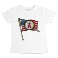 Omladinski maleni otvor bijeli Los Angeles Angels Baseball Flag majica