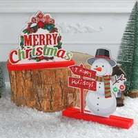 Pontos Božićni ukras za desktop dekoracija sa santa claus snjegovića i božićnim drvvom za dekor božićne
