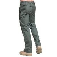 Muške kombinezone hlače velike i visoke čvrste boje multi-džepovi dugme patentni patentni pantaloni