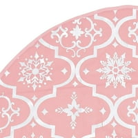 Loewten luksuzna suknja za božićnu drvcu sa čaralom ružičastom 48 tkaninom