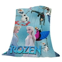 Frozen Anna Fleece pokrivač plairane pokrivač super mekane pokrivače i bacač za kauč, topli plišani