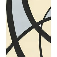 Moore, Regina Crni moderni uokvireni muzej umjetnički print pod nazivom - Sereni lavirint I