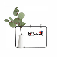 Love Island Word Flag Love Heart Ilustracija Metalni okvir Slike CERC Vase Decor