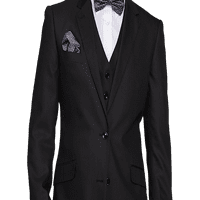 Crna pinstrupe moderne moderne sažerne hlače dugme mens odijelo Super 150 je dodatna fina talijanska