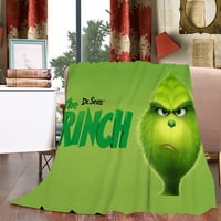 Smiješno božićno zeleno čudovište pokrivač crtani monster baca pokrivač zeleni pokrivač plišani fuzzy