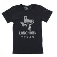 Teksas Longhorn Map Star Rhinestone majica kratkih rukava