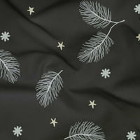 Onuone pamuk poplin twill crna tkanina Božićni perje šivaći zanatske projekte Tkanini otisci na širokoj