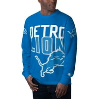 Muški starter Blue Detroit Lions Clutch pogodio je majicu s dugim rukavima