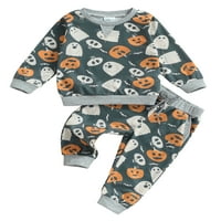 SUNISERY BABY Girl Boy Halloween bundeve duhovi za ispis dukserice na vrhu elastične strugove hlače