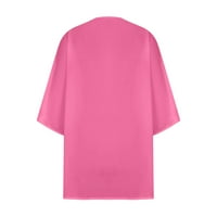 TUPHREGOOW ženska polovica salaba kimono Cardigan Clearence šifon za slobodno vrijeme Sunčane košulje Solid Trendy Jesen Comfy Baggy Fit Otvoreno Prednja odjeća New Style Hot Pink XXXL