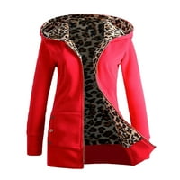 Jeseni jakne za žene modni ženski topli kaput jakna zimske leopard dugih rukava odjeća