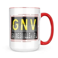 Neonblond GNV zračne luke za Gainesville, FL krig poklon za ljubitelje čaja za kavu