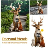 Fuazewewe solarna smola jelena zečja ježeva ukras za ukrašavanje figurica