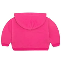 Avamo Boy pulover duksevi s kapuljačom duge dugih rukava Sport Casual Fall Tops Fleece Auto Print Rose