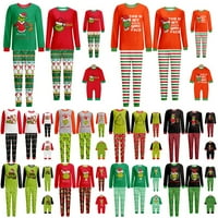 Grinch Božićni podudaranje porodičnih pidžama za obiteljski božićni PJS Usklađivanje setova PJS Holiday