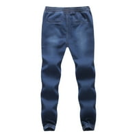 Muški ležerni jesenski traper pamuk elastične crte noge Radne pantalone Jeans hlače hot6s4486759