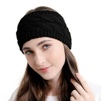 PXiakgy glava za žene Modne žene Pletene trake za glavu zima topla glava Wide Hat crna + jedna veličina