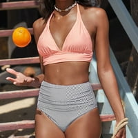GDFUN ženska seksi otvorena stražna čvrstog struka odjeća za plažu bikinija ženski kupaći kostim