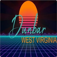 Dunbar West Virginia Vinil Decal Stiker Retro Neon Design