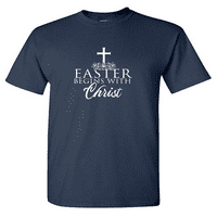 Uskrs počinje sa Kristom sarkastičnom humskom grafikom Novelty Funny majica