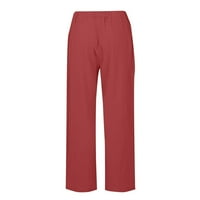 Ženske ljetne hlače Ležerne dušice u boji elastične struke Udobne ravne kafe hlače