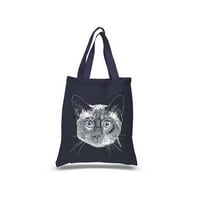 Mala Word Art Tote torba - Sijamska mačka