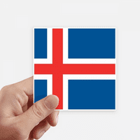 Island Nacionalna zastava EU se državna naljepnica Square vodootporne naljepnice za pozadinu